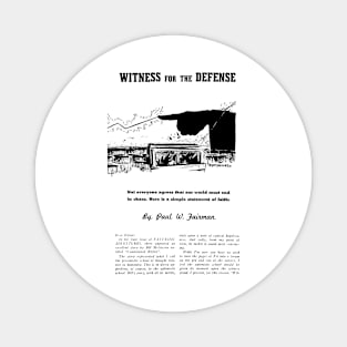 Witness for the defense Retro Black and White Vintage Magnet